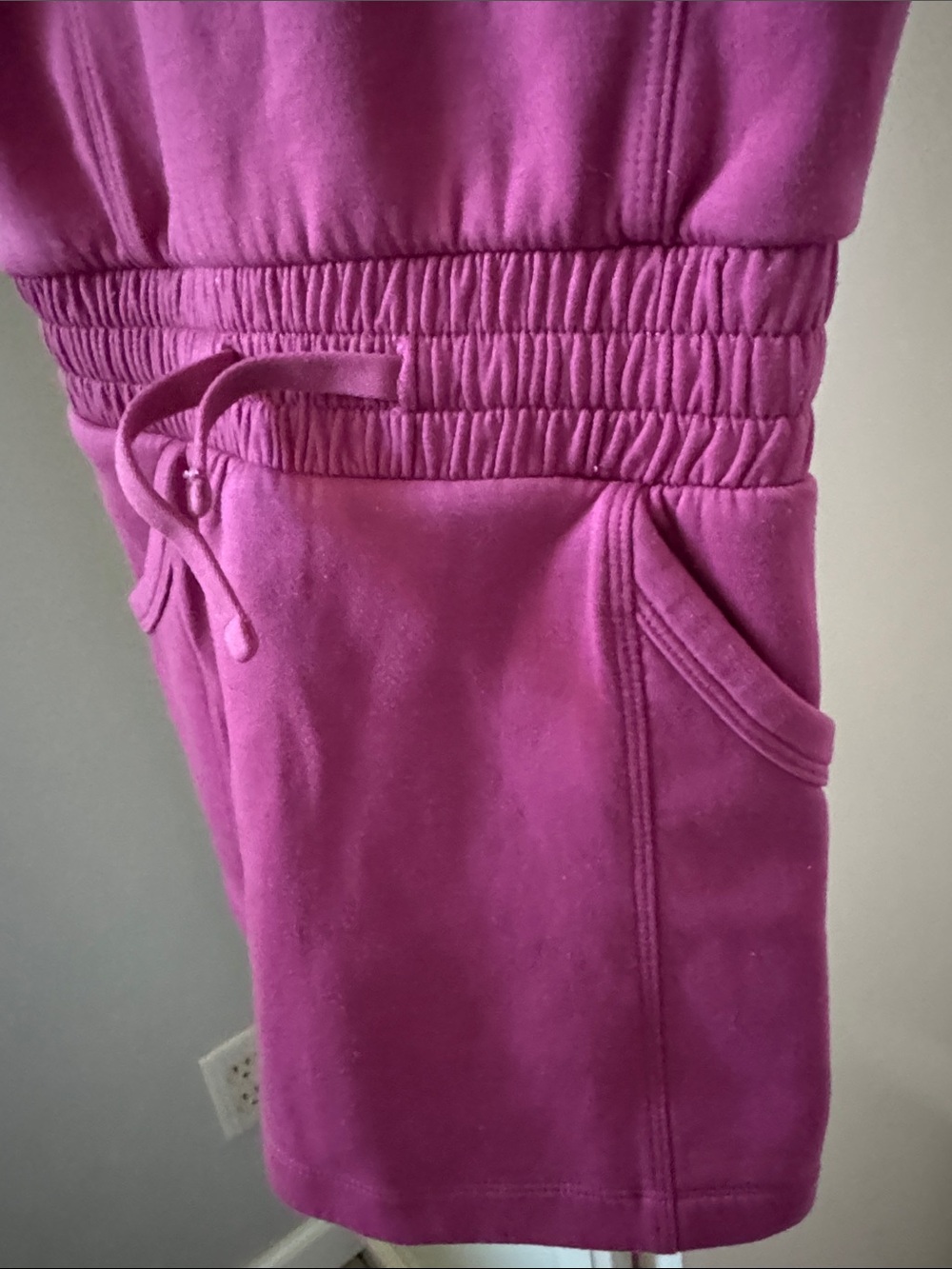 abercrombie kids dark Pink Crewneck jump suit with attached shorts - Picture 2 of 5